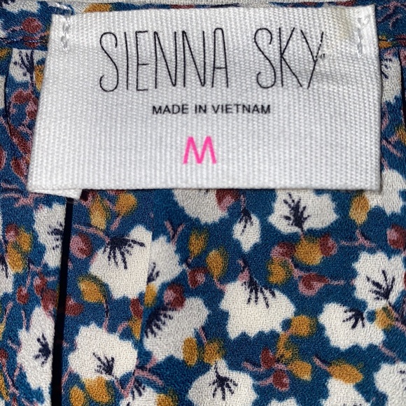 Sienna Sky Floral Peplum 3/4 Sleeve Blouse - Picture 11 of 13